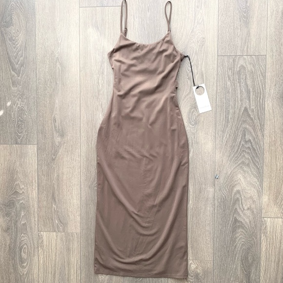 Revolve Privacy Please Elliot Midi Slip Dress Green Cut out Open Back Size Small - Picture 3 of 17